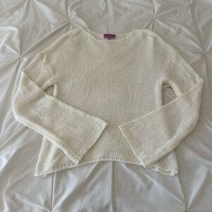 Edikted Off-White Knit Crew Neck Sweater